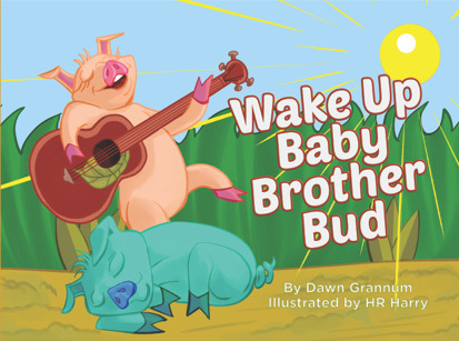 Dawn holding Baby Brother Bud Book